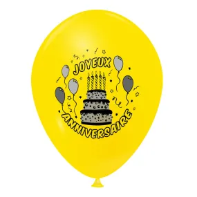 Ballon de baudruche anniversaire x10