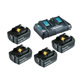 EnergyPack Li-Ion 18V Chargeur double + 4 Accus 6.0 Ah Makita