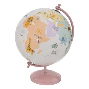 Globe rose en métal | 3 Suisses