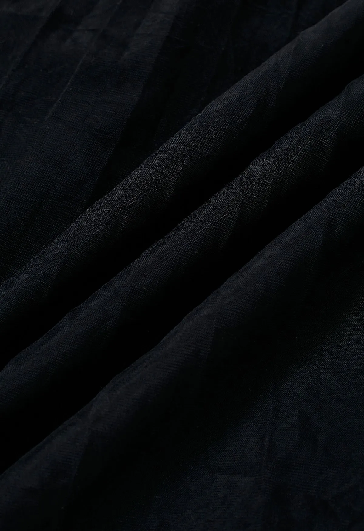 Jupe mi-longue en tulle à ourlet passepoilé en noir