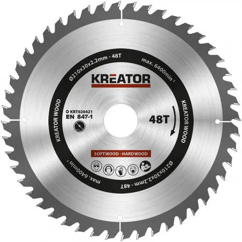 Kreator 1 lame de scie circulaire 315 mm 3,2 mm 60 dents - alésage ...