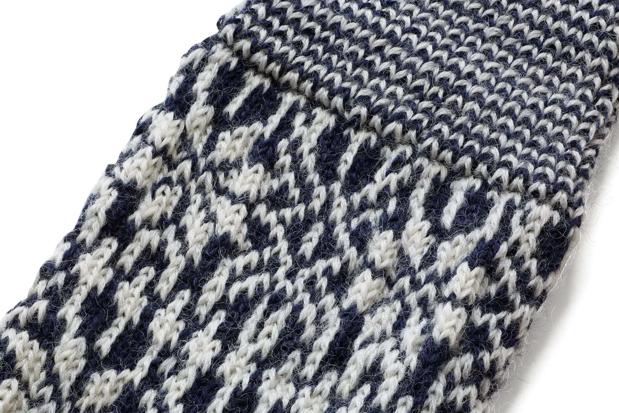 Mi-bas laine vierge Jacquard