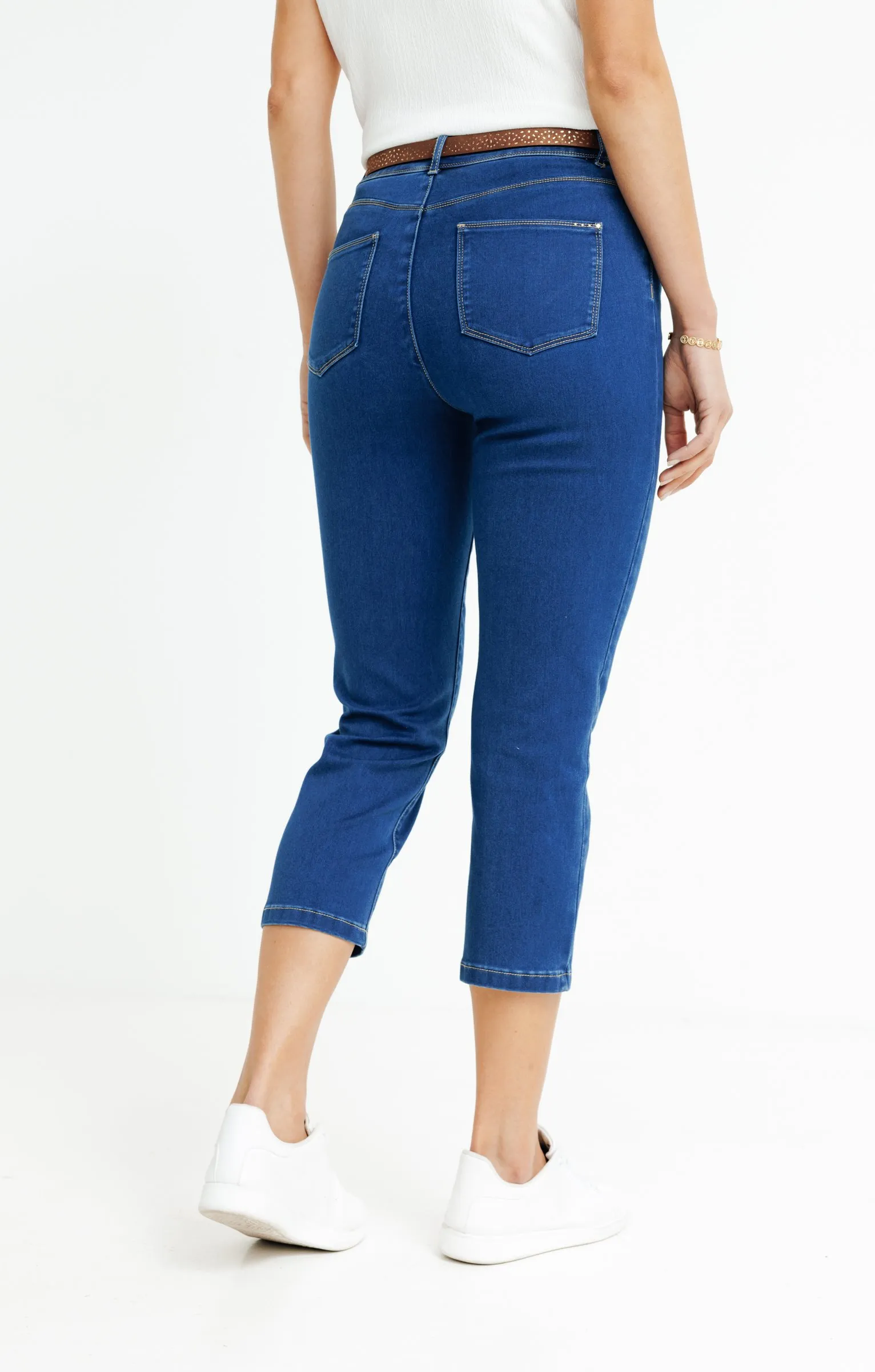 Pantacourt mi-mollet denim stone - 39,16 €