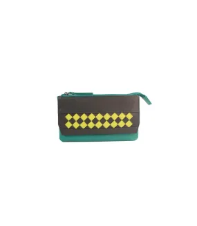 Porte-monnaie lillian femme taille unique jade / gris Eastern Counties Leather