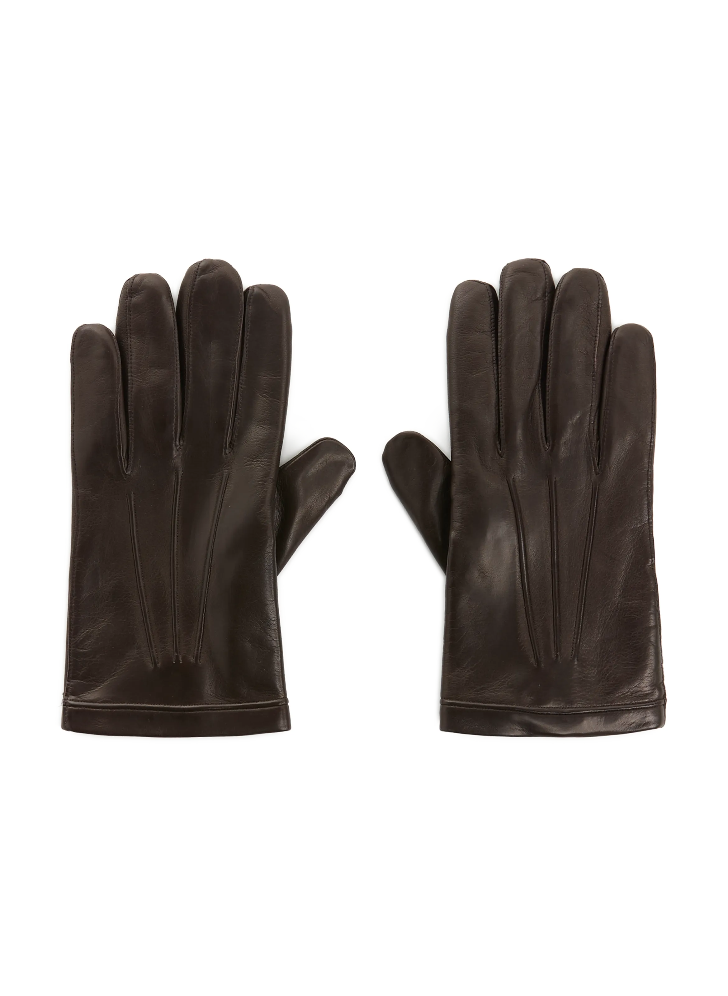 SAISON 1865  Gants avec détails ganse en cuir - Marron