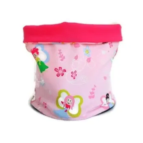 Snood fille fées roses jersey de coton biologique tour de cou enfant foulard circulaire fille