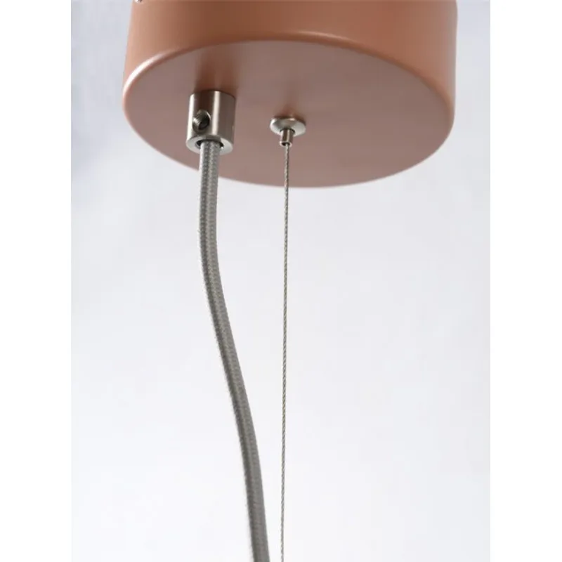Suspension design circulaire en métal terracotta