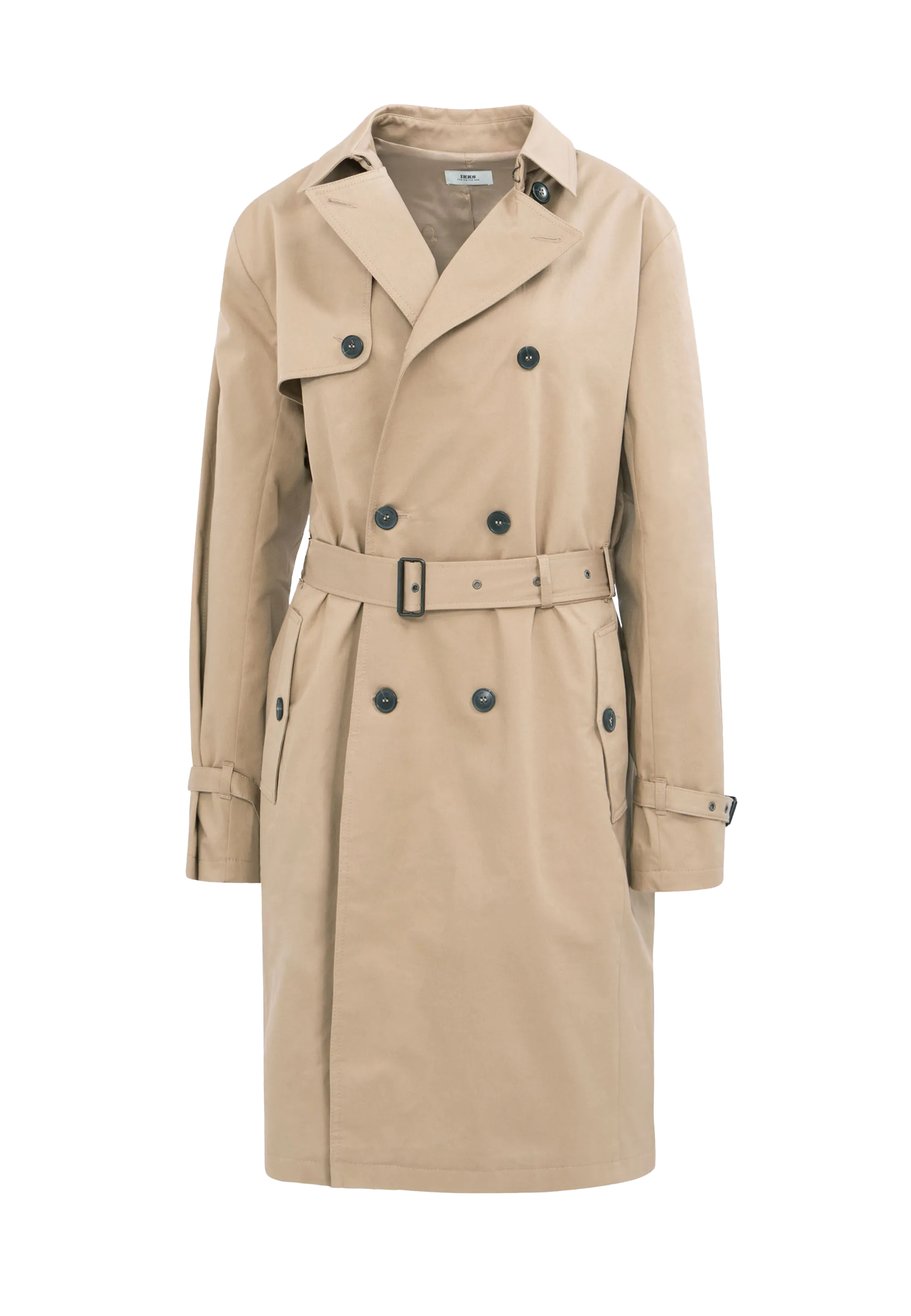 TRENCH DROIT COL CLASSIQUE EN COTON BIO MéLANGé - IKKS pour HOMME | Printemps