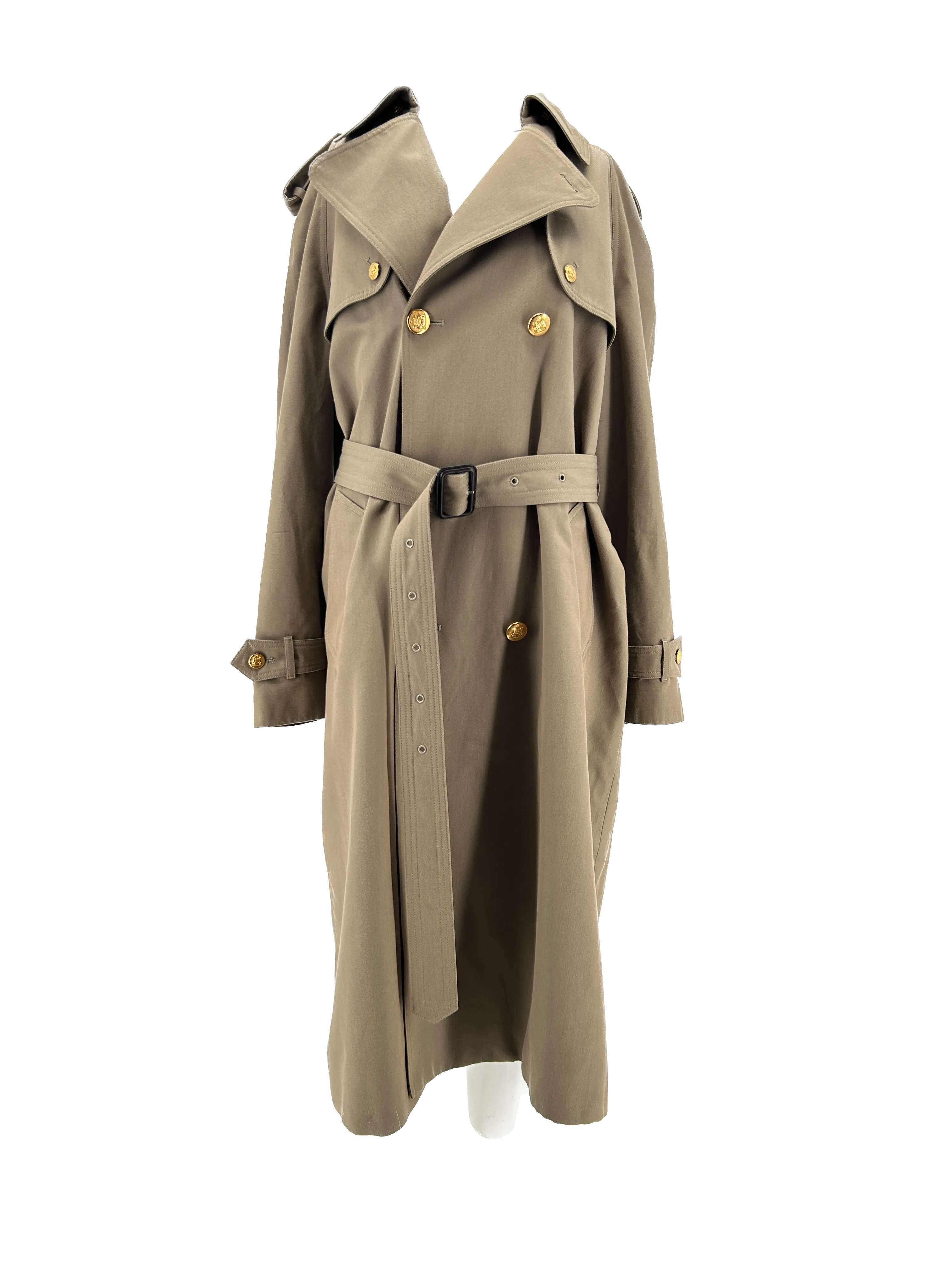 Trench en laine beige
