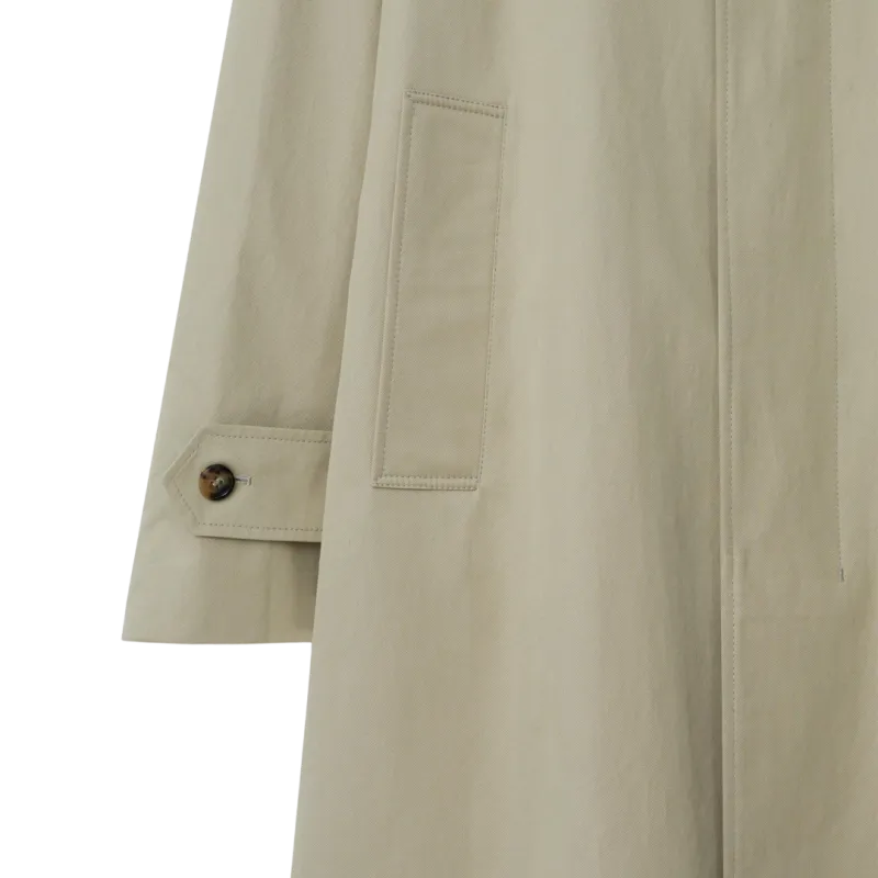 Trench imperméable gabardine coton beige check gris beige
